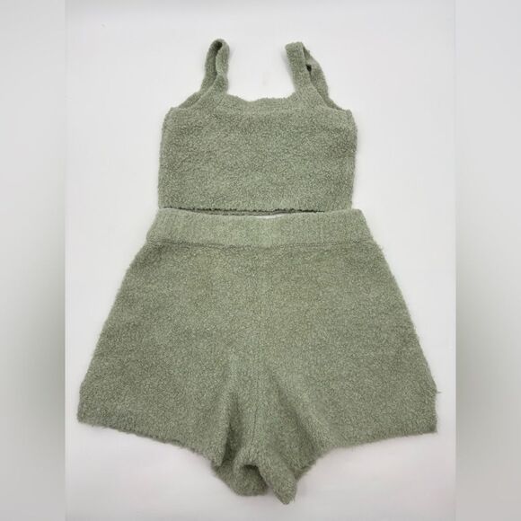 Abercrombie & fitch | sage Fuzzy Knit Tank and Shorts Set | small - Picture 5 of 5